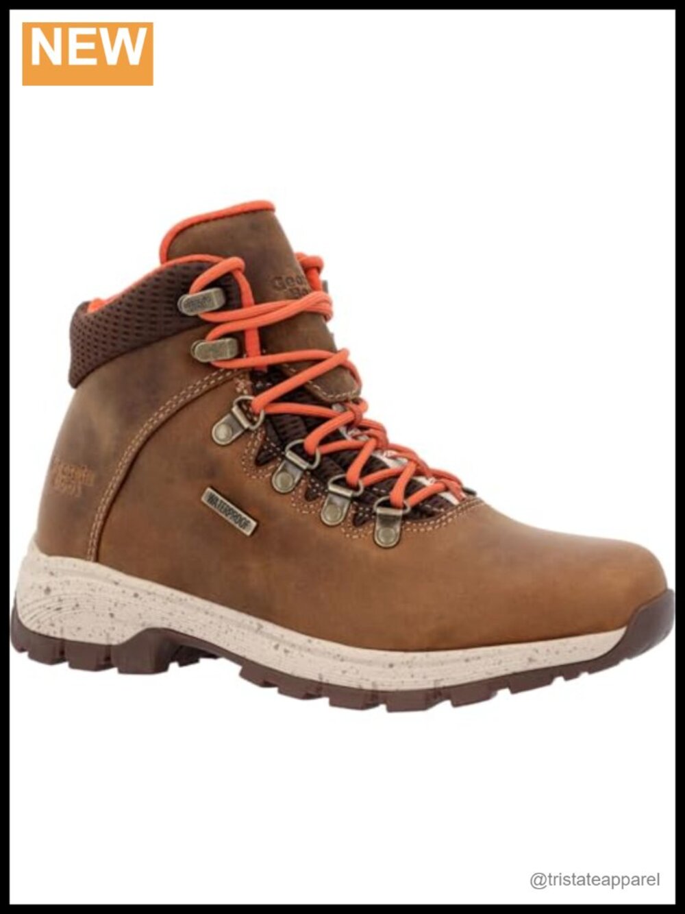 Waterproof Hiking Boots for Women Full Grain Leather Lace Up Mid Calf